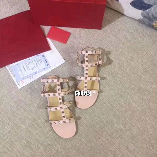 latest designer fashion stud sandals fashion rivets shoe party women's sandals, Black